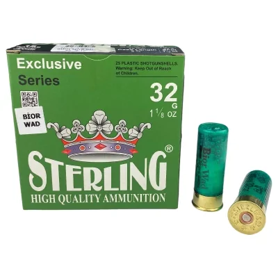 Патрон 12/70 Sterling Bior 32г дробь №1
